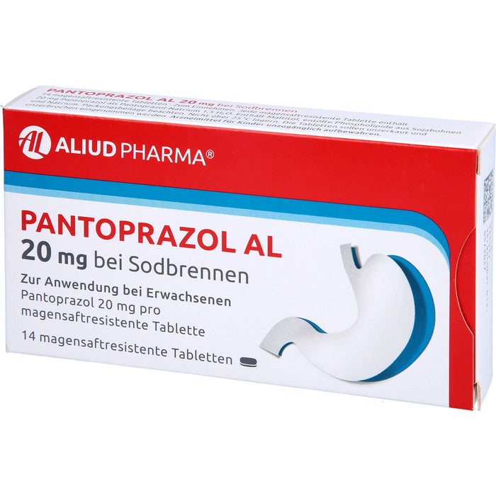 Pantoprazol AL 20 mg Tabletten bei Sodbrennen, 14.0 St. Tabletten