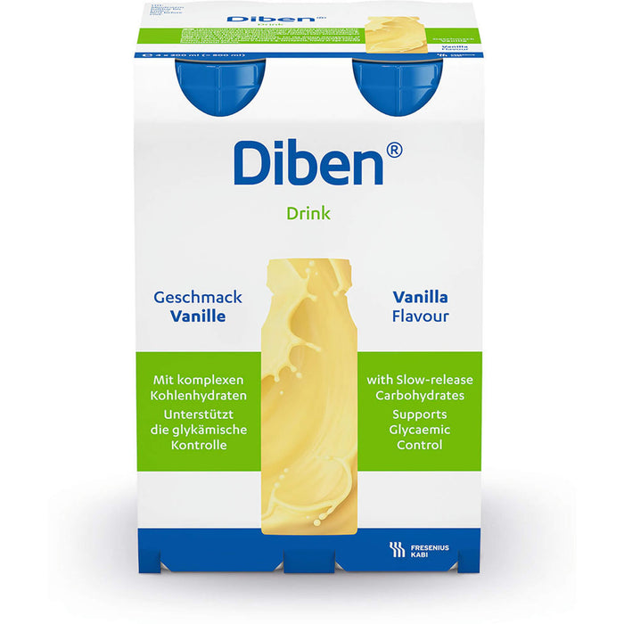 Diben Drink Vanille Aufbaukost & Diät bei Diabetes, 800 ml Lösung