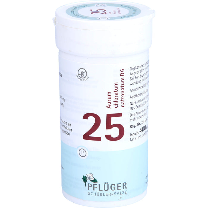 Pflüger Biochemie Nr.25 Aurum chloratum natronatum D6 Tabletten, 400 pcs. Tablets