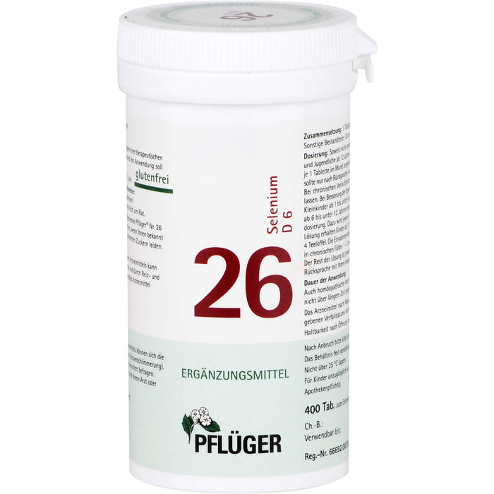 Pflüger Biochemie Nr.26 Selenium D6 Tabletten, 400 St. Tabletten