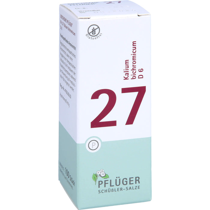 Pflüger Biochemie Nr.27 Kalium bichromicum D6 Tabletten, 100 pc Tablettes