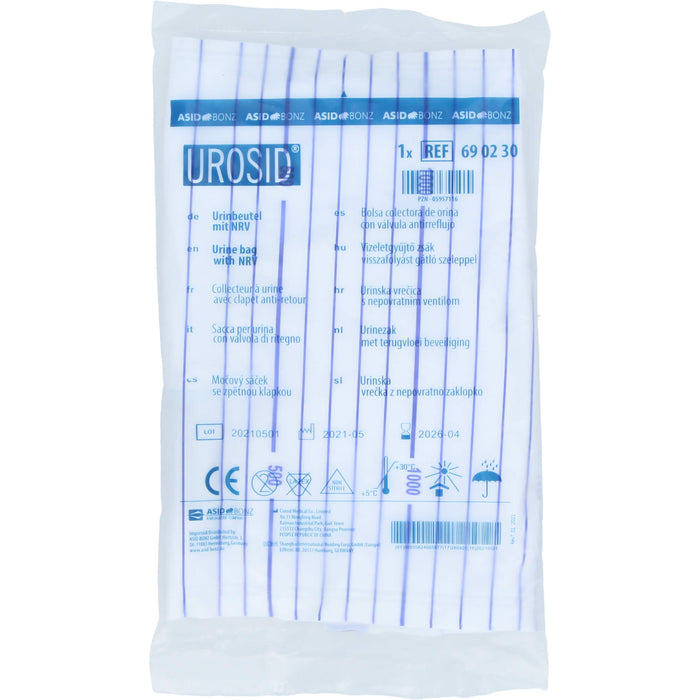 UROSID Urinbeutel 2l mit 90 cm Schlauch unsteril, 1 St. Beutel