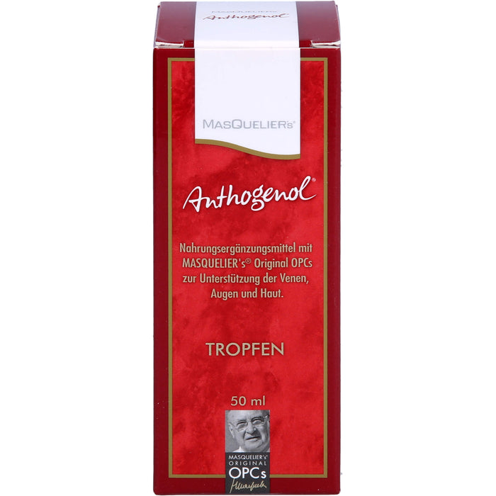 MASQUELIERs Anthogenol OPC Tropfen zur Unterstützung der Venen, Augen und Haut, 50 ml Lösung