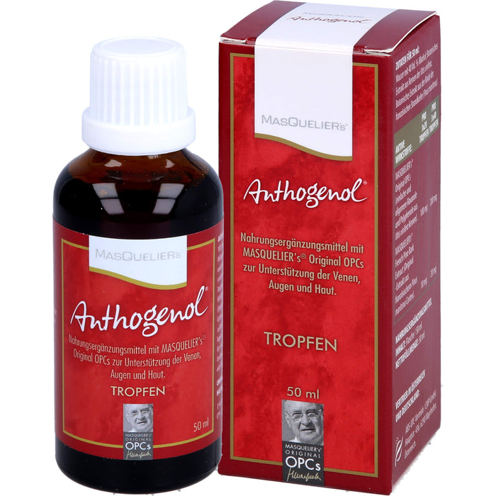 MASQUELIERs Anthogenol OPC Tropfen zur Unterstützung der Venen, Augen und Haut, 50 ml Solution