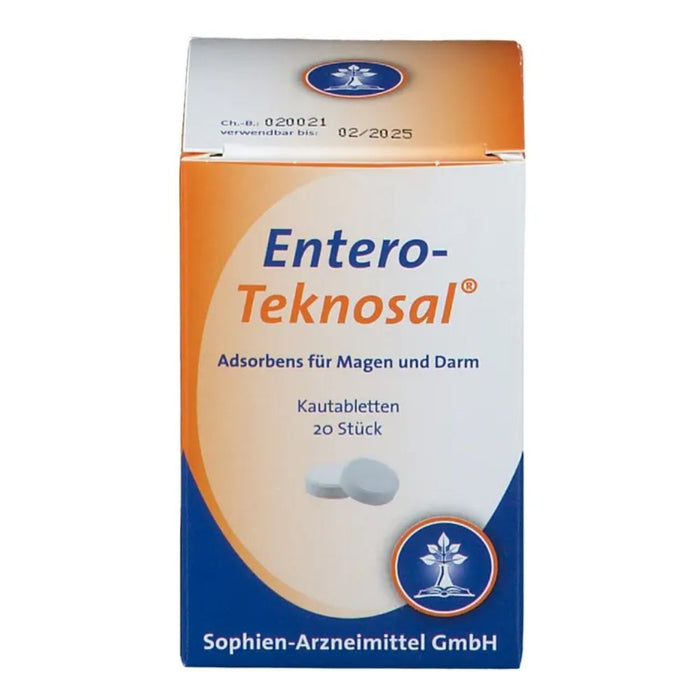 Entero-Teknosal Kautabletten Adsorbens für Magen und Darm, 20 pc Tablettes