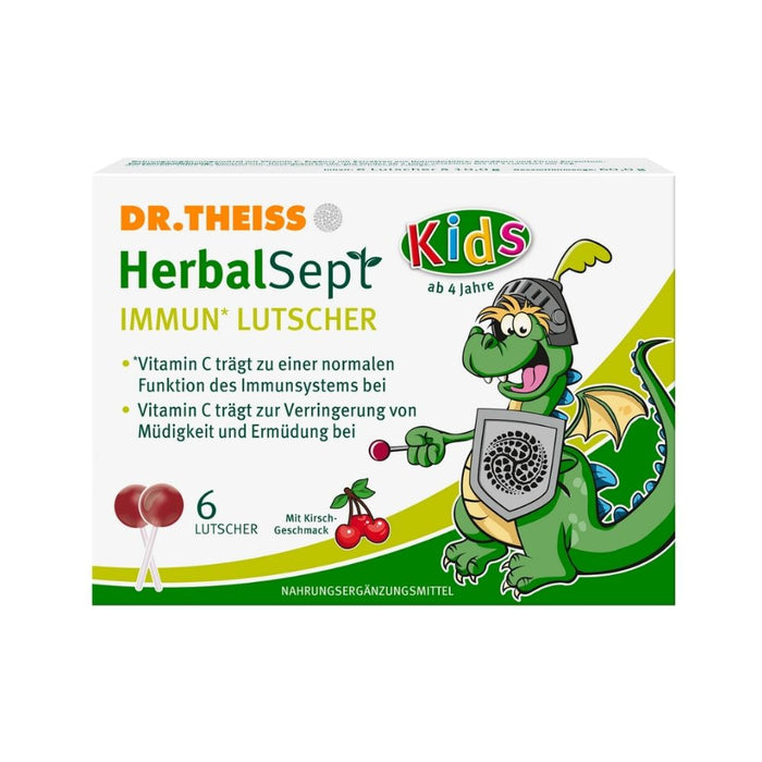 DR.THEISS HerbalSept Immun Lutscher Kids, 6 St., 6 St. Lutscher