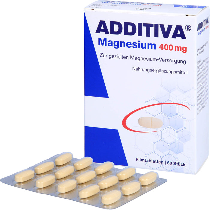 ADDITIVA Magnesium 400 mg Filmtabletten, 60 pc Tablettes