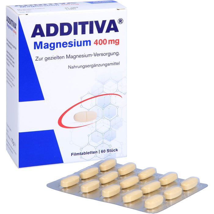 ADDITIVA Magnesium 400 mg Filmtabletten, 60 pc Tablettes
