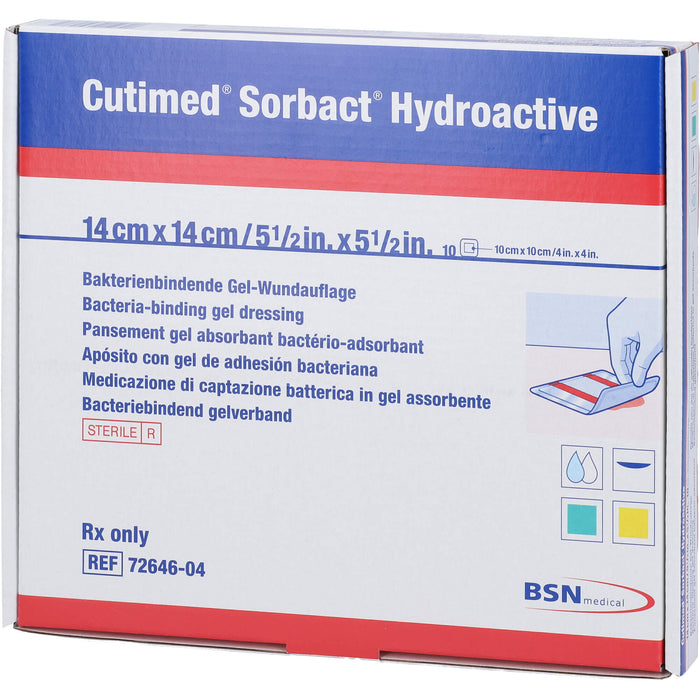 Cutimed Sorbact Hydroactive 14x14cm, 10 St KOM