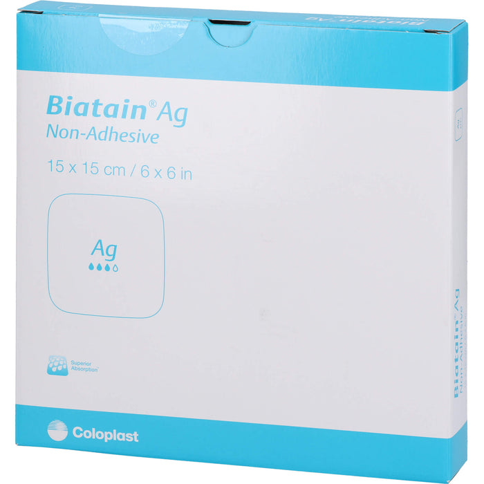 Biatain Ag Schaumverband nicht-haftend 15x15cm, 5 St VER