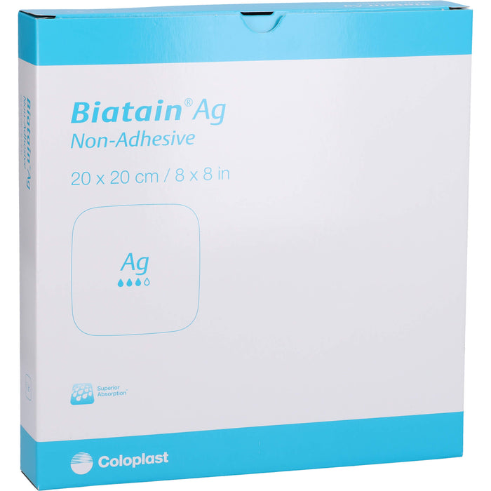 Biatain Ag Schaumverband nicht-haftend 20x20cm, 5 St VER
