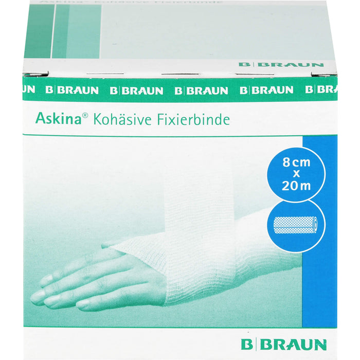 Askina Kohäsive Fixierbinde elast ungebl 20mX8cm, 1 St BIN