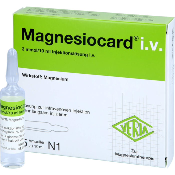 VERLA Magnesiocard i.v. Injektionslösung zur Magnesiumtherapie, 5 pc Ampoules