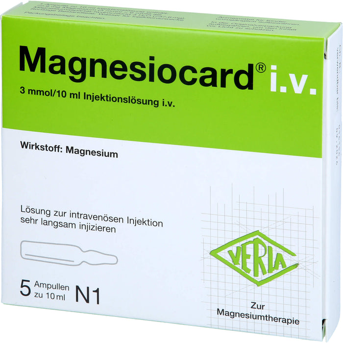 VERLA Magnesiocard i.v. Injektionslösung zur Magnesiumtherapie, 5 pc Ampoules