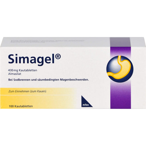 Simagel 430 mg Kautabletten bei Sodbrennen und säurebedingten Magenbeschwerden, 100 St. Tabletten