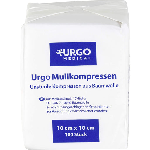 URGO MULLKOMPR 10X10CM, 100 St KOM