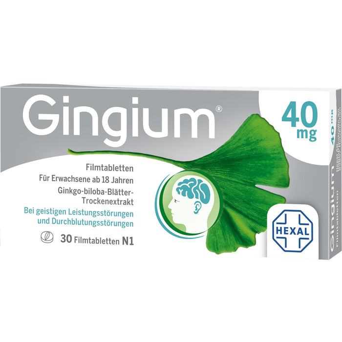 Gingium 40 mg Filmtabletten, 30 pc Tablettes