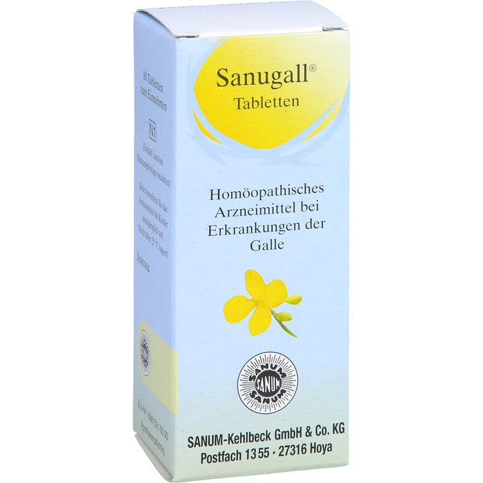 Sanugall Tabletten bei Erkrankungen der Galle, 80 St. Tabletten