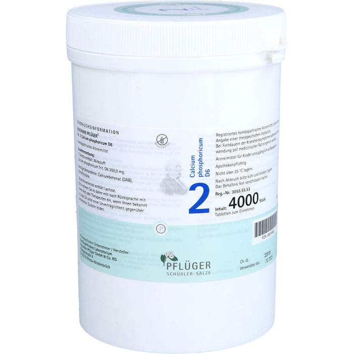 Pflüger Biochemie Nr.2 Calcium phosphoricum D6 Tabletten, 4000 St. Tabletten