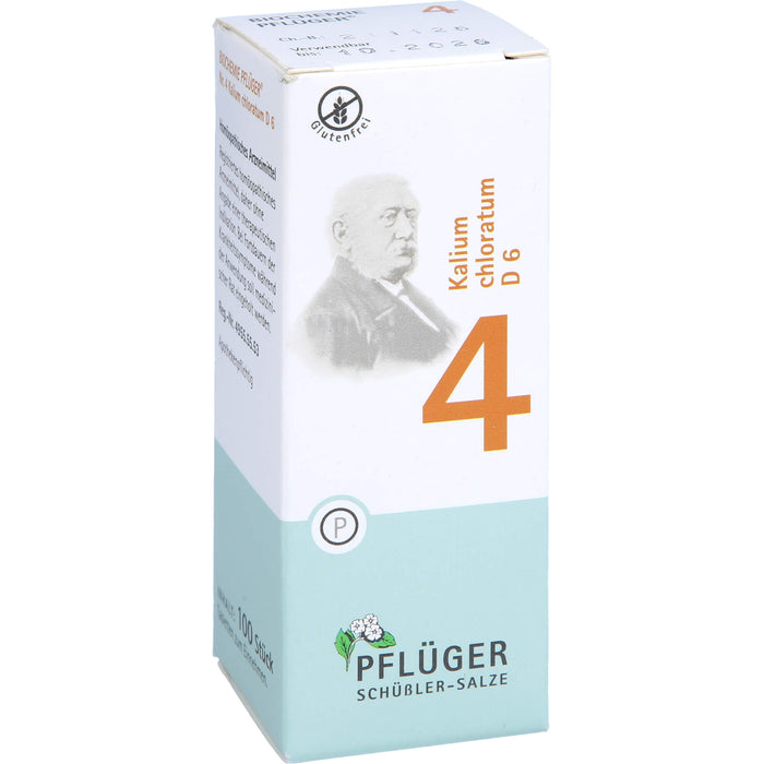 Pflüger Biochemie Nr.4 Kalium chloratum Tabletten, 100 pc Tablettes