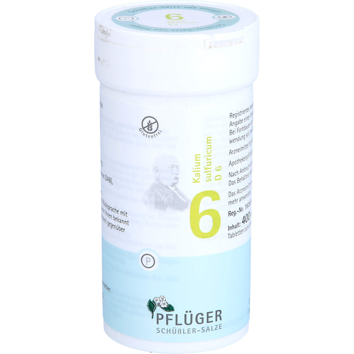 Pflüger Biochemie Nr.6 Kalium sulfuricum D6 Tabletten, 400 pc Tablettes