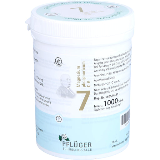 Pflüger Biochemie Nr.7 Magnesium phosphoricum D6 Tabletten, 1000 St. Tabletten