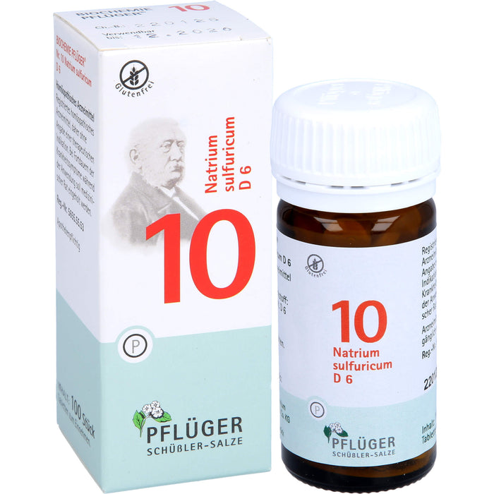 Pflüger Biochemie Nr.10 Natrium sulfuricum D6 Tabletten, 100 pc Tablettes