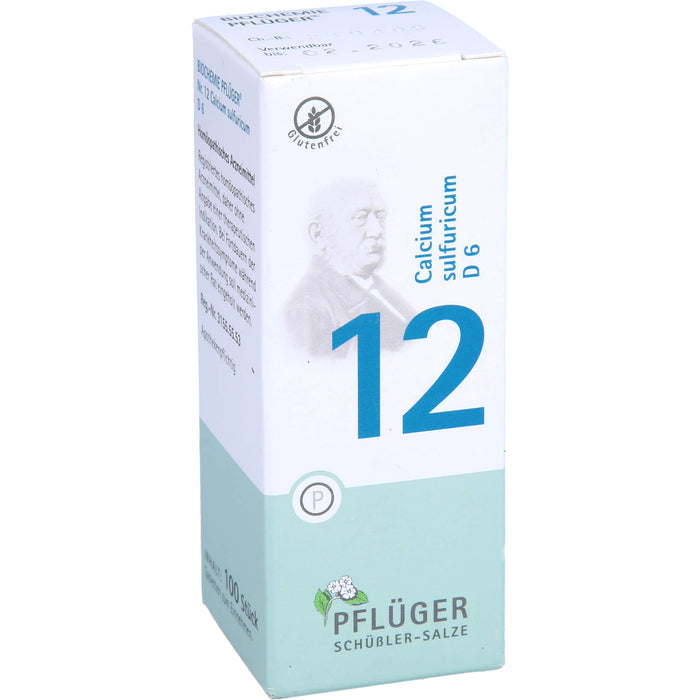Pflüger Biochemie Nr.12 Calcium sulfuricum D6 Tabletten, 100 pc Tablettes