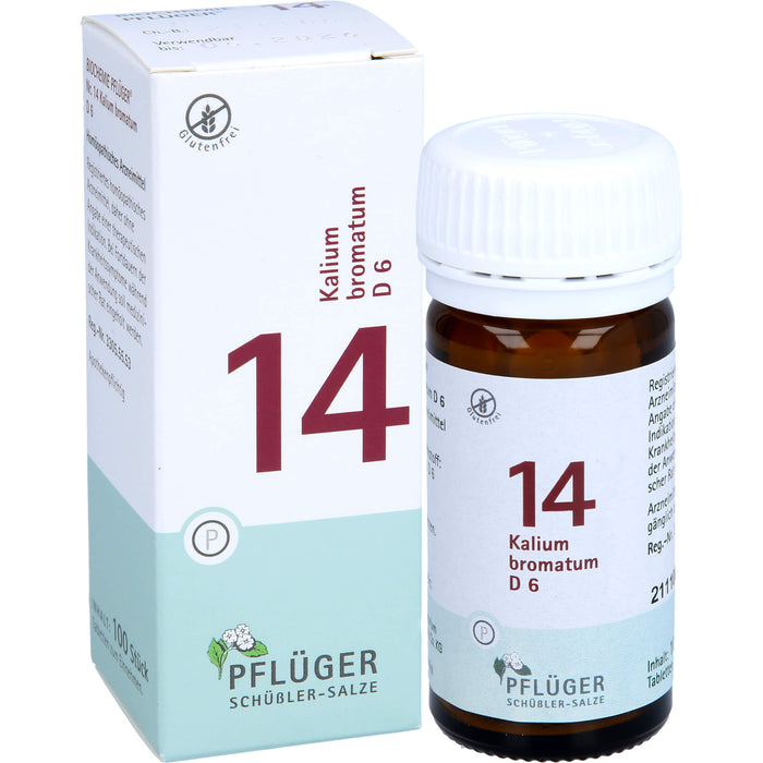 Pflüger Biochemie Nr.14 Kalium bromatum D6 Tabletten, 100 pc Tablettes