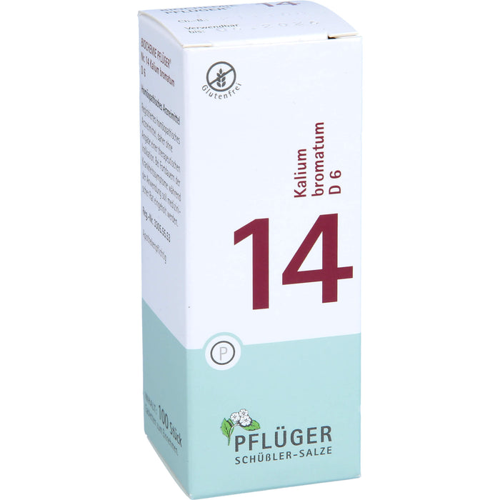 Pflüger Biochemie Nr.14 Kalium bromatum D6 Tabletten, 100 pc Tablettes