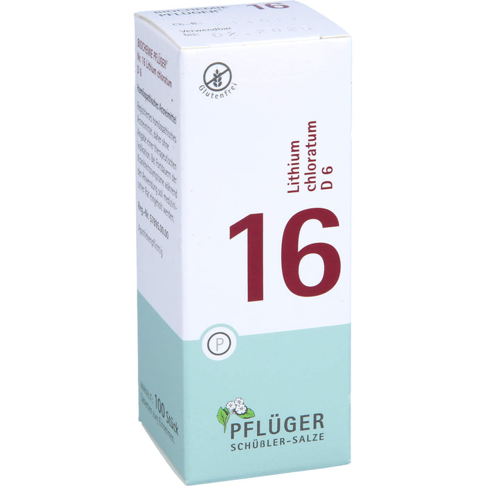 Pflüger Biochemie Nr.16 Lithium chloratum D6 Tabletten, 100 St. Tabletten