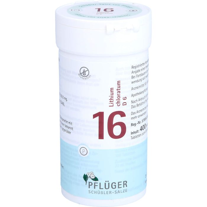 Pflüger Biochemie Nr.16 Lithium chloratum D6 Tabletten, 400 pc Tablettes