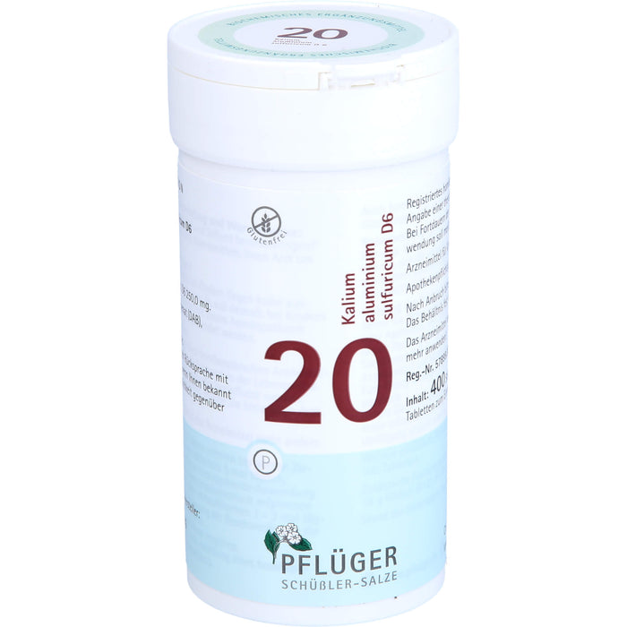 Pflüger Biochemie Nr.20 Kalium aluminium sulfuricum D6 Tabletten, 400 pc Tablettes