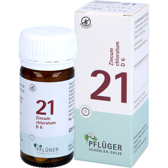 Pflüger Biochemie Nr.21 Zincum chloratum D6 Tabletten, 100 pcs. Tablets