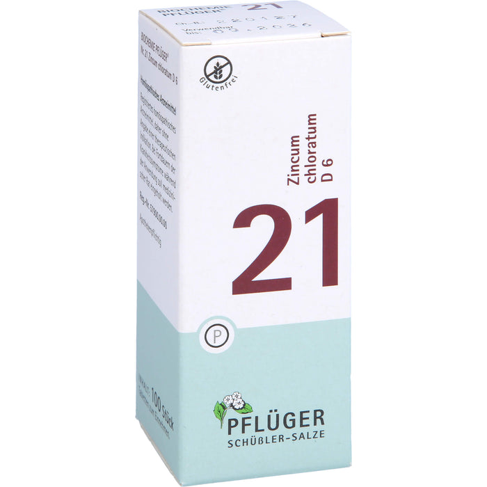 Pflüger Biochemie Nr.21 Zincum chloratum D6 Tabletten, 100 St. Tabletten