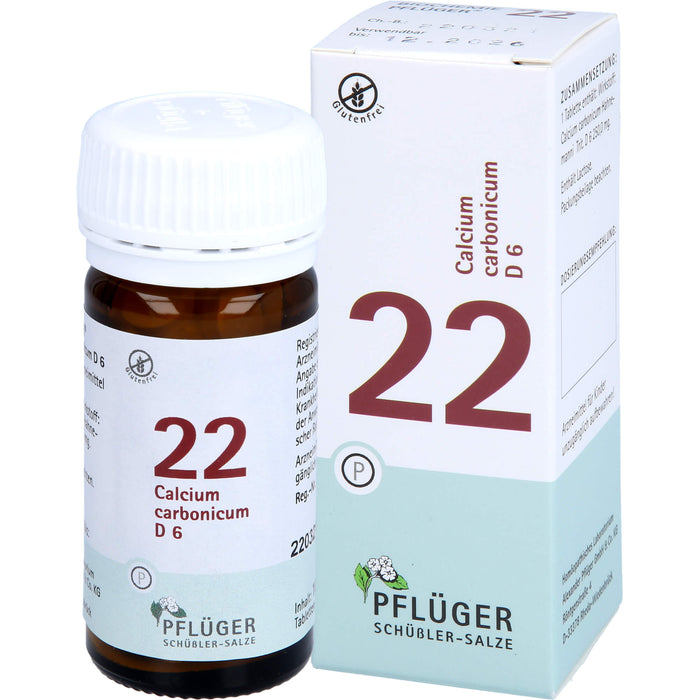 Pflüger Biochemie Nr.22 Calcium carbonicum D6 Tabletten, 100 pc Tablettes