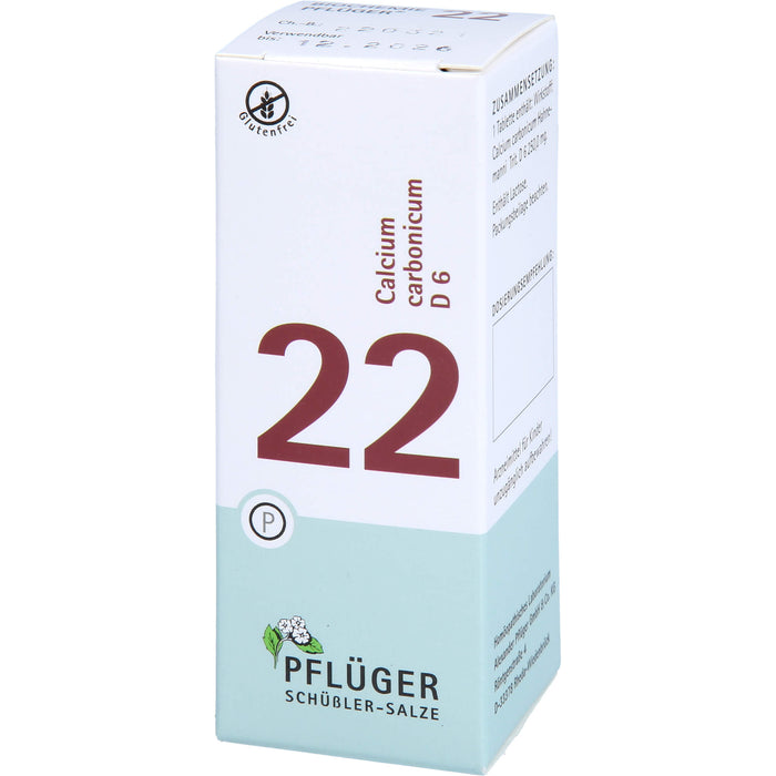 Pflüger Biochemie Nr.22 Calcium carbonicum D6 Tabletten, 100 pc Tablettes