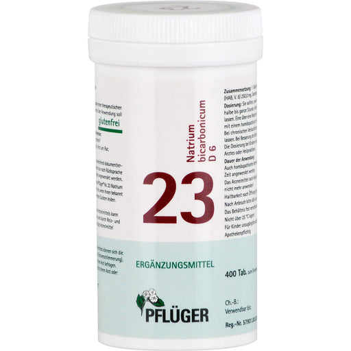Pflüger Biochemie Nr.23 Natrium bicarbonicum D6 Tabletten, 400 St. Tabletten