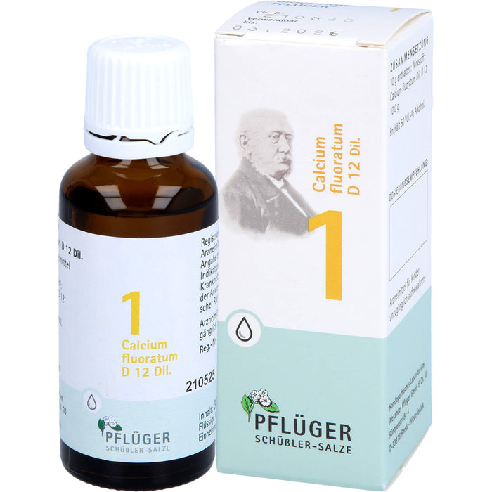 Pflüger Biochemie Nr.1 Calcium fluoratum D12 Dilution, 30 ml Solution