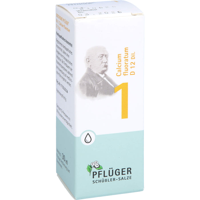 Pflüger Biochemie Nr.1 Calcium fluoratum D12 Dilution, 30 ml Solution