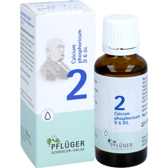 Pflüger Biochemie Nr.2 Calcium phosphoricum D6 Dilution, 30 ml Solution