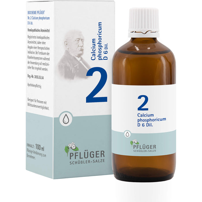 Pflüger Biochemie Nr.2 Calcium phosphoricum D6 Dilution, 100 ml Solution