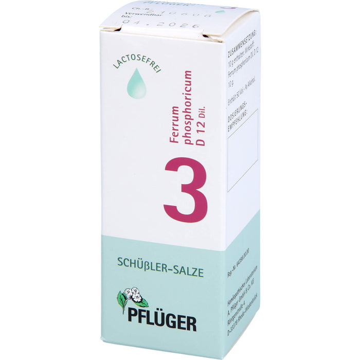 Pflüger Biochemie Nr.3 Ferrum phosphoricum D12 Dilution, 30 ml Solution