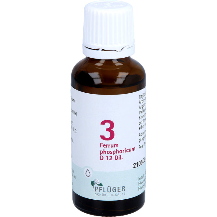 Pflüger Biochemie Nr.3 Ferrum phosphoricum D12 Dilution, 30 ml Lösung