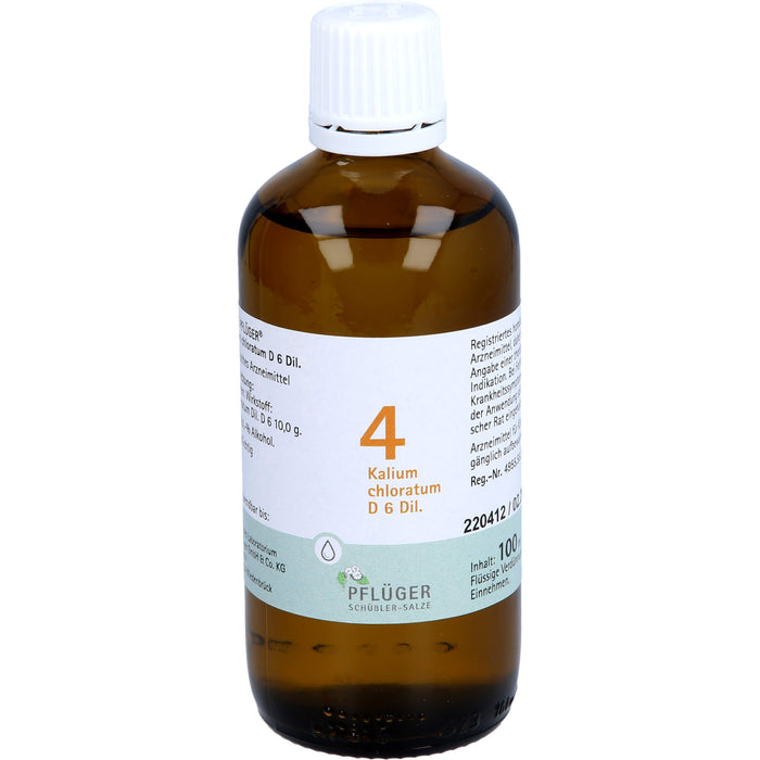 Biochemie Nr.4 Kalium chloratum D6 Pflüger Dil., 100 ml TRO