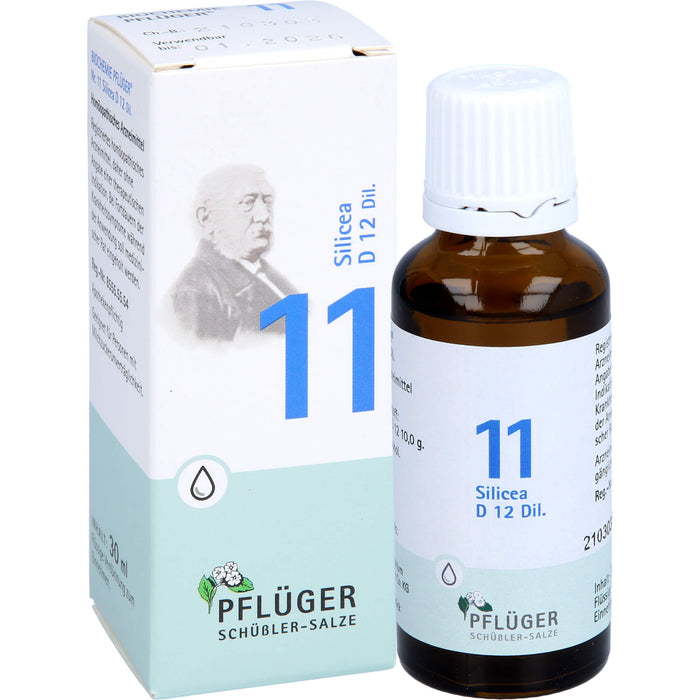 Pflüger Biochemie Nr.11 Silicea D12 Dilution, 30 ml Solution