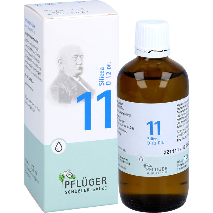 Pflüger Biochemie Nr.11 Silicea D12 Dilution, 100 ml Solution