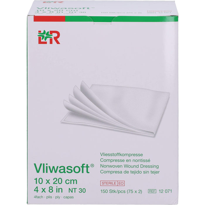 Vliwasoft Vliesstoffkompresse steril 10x20cm, 150 St KOM