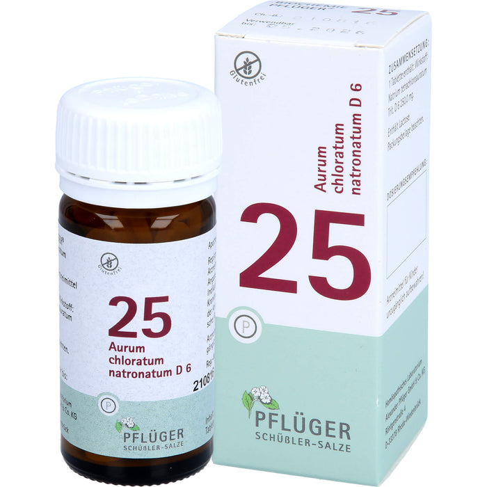 Pflüger Biochemie Nr.25 Aurum chloratum natronatum D6 Tabletten, 100 pcs. Tablets