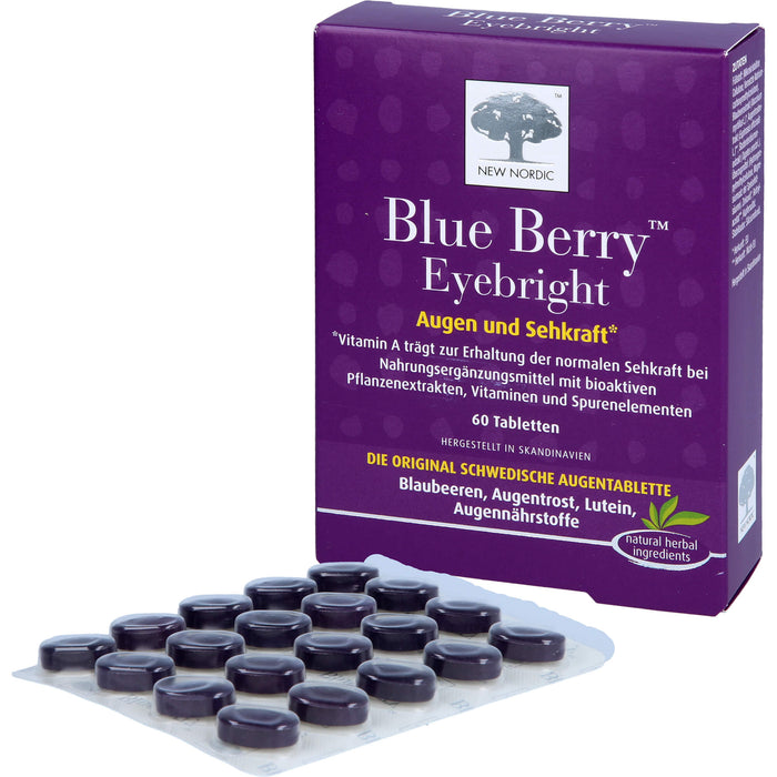 NEW NORDIC Blue Berry Eyebright Tabletten für die Sehkraft, 60 pcs. Tablets